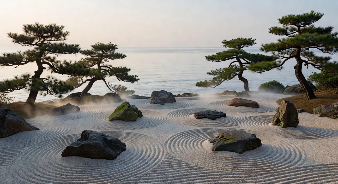 海を望む禅の岩庭